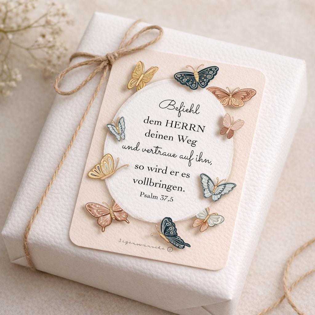 Kinder Postkarte Psalm 37,5 Karte zum Geburtstag