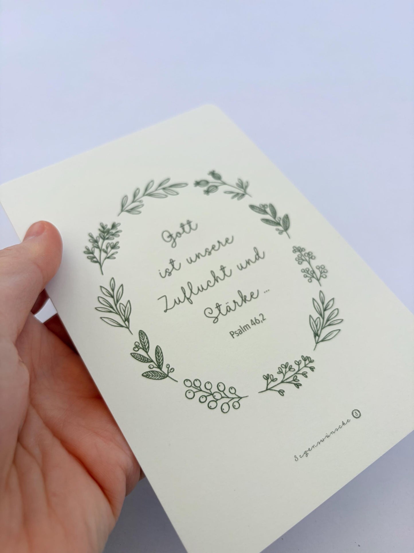 Postkarte Psalm 64,2 Karte zum Geburtstag, Verlobung, Hochzeit, Taufe