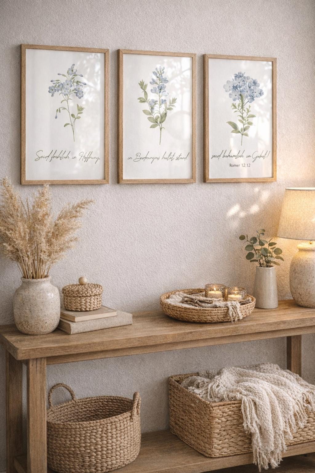 christliche poster 3er set Wandbilder mit bibelversen Wildblumen Christliches Geburtstagsgeschenk Wandkunst vintage Bibelvers