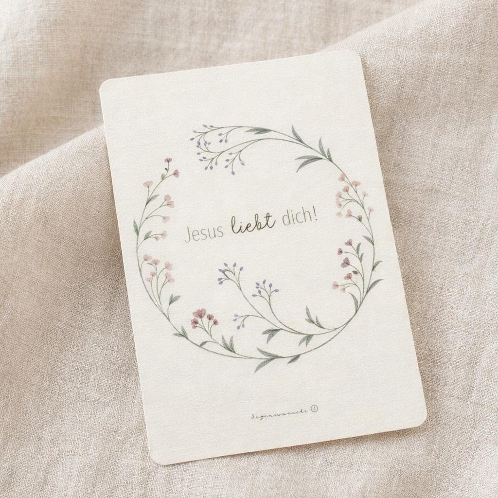Postkarte "Jesus liebt dich" Karte zum Geburtstag, Verlobung, Hochzeit, Taufe