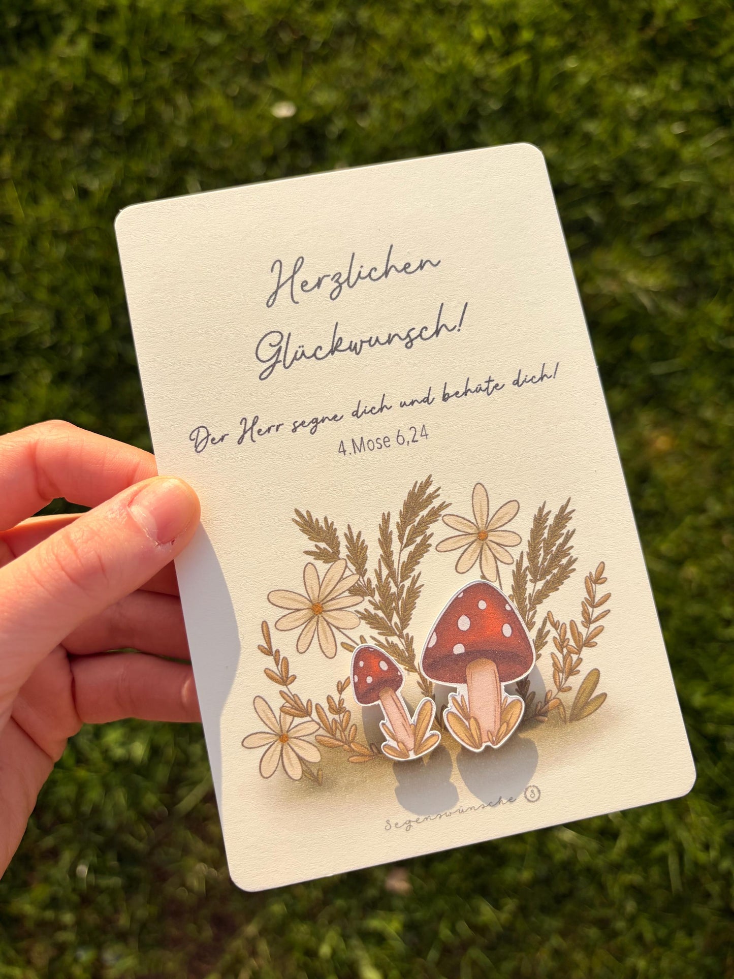 3D Postkarte 4. Mose 6,24, Karte zum Geburtstag, Hochzeit, Geburt