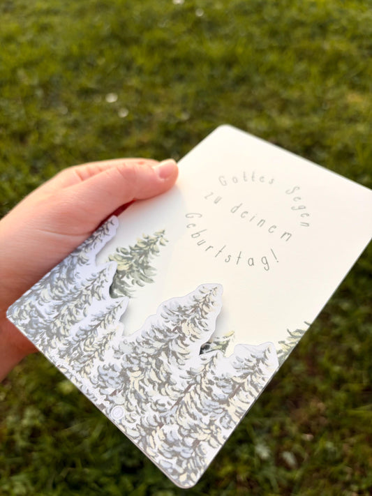 3D Postkarte "Gottes Segen zum Geburtstag" Karte für Männer