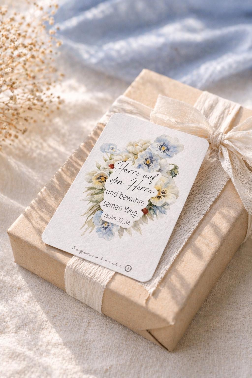 Postkarte Psalm 37,34  Karte zum Geburtstag, Verlobung, Hochzeit, Taufe