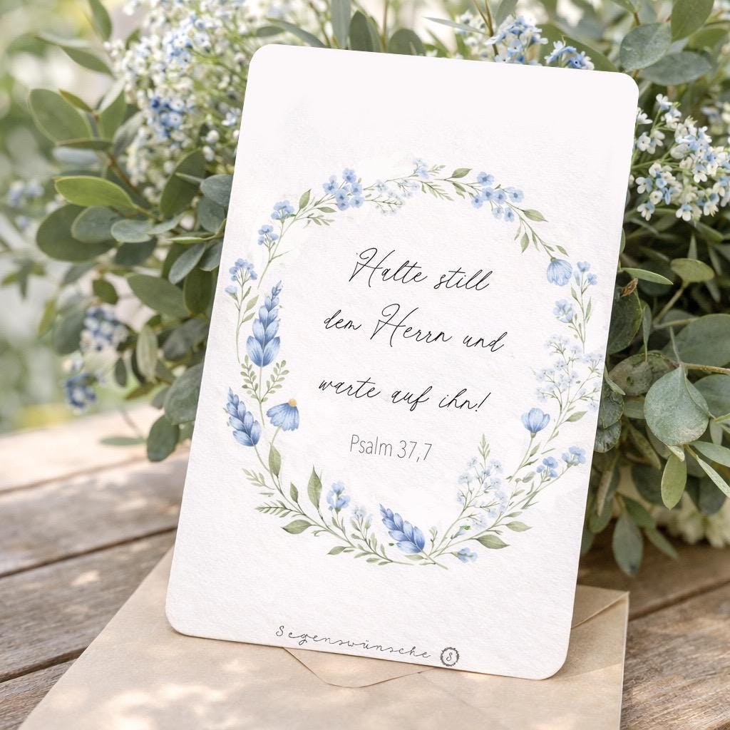 Postkarte Psalm 37,3 Karte zum Geburtstag, Verlobung, Hochzeit, Taufe