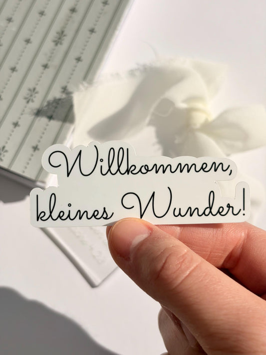 Christliche Sticker „Willkommen, kleines Wunder“  Etiketten christliche Geschenke zur Geburt Verpacken bibelvers zur Geburt