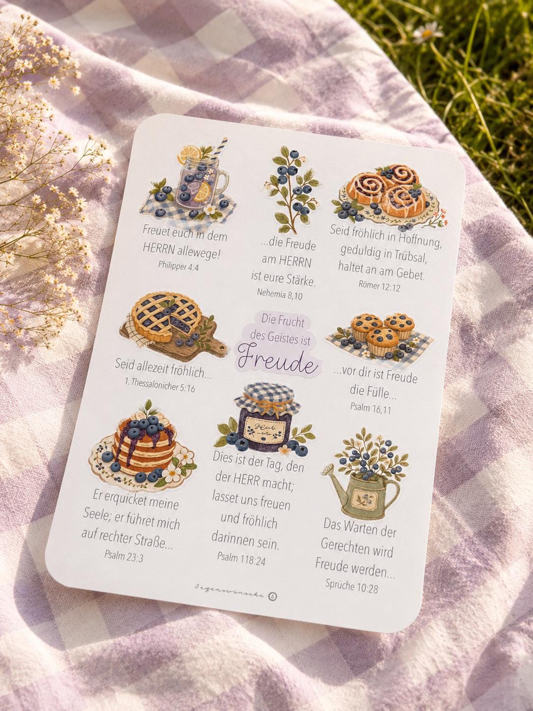 Die Frucht des Geistes Sticker Set „Freude“ Christlicher Stickerbogen mit Bibelvers Sticker christliche Geschenke deutsch Sticker
