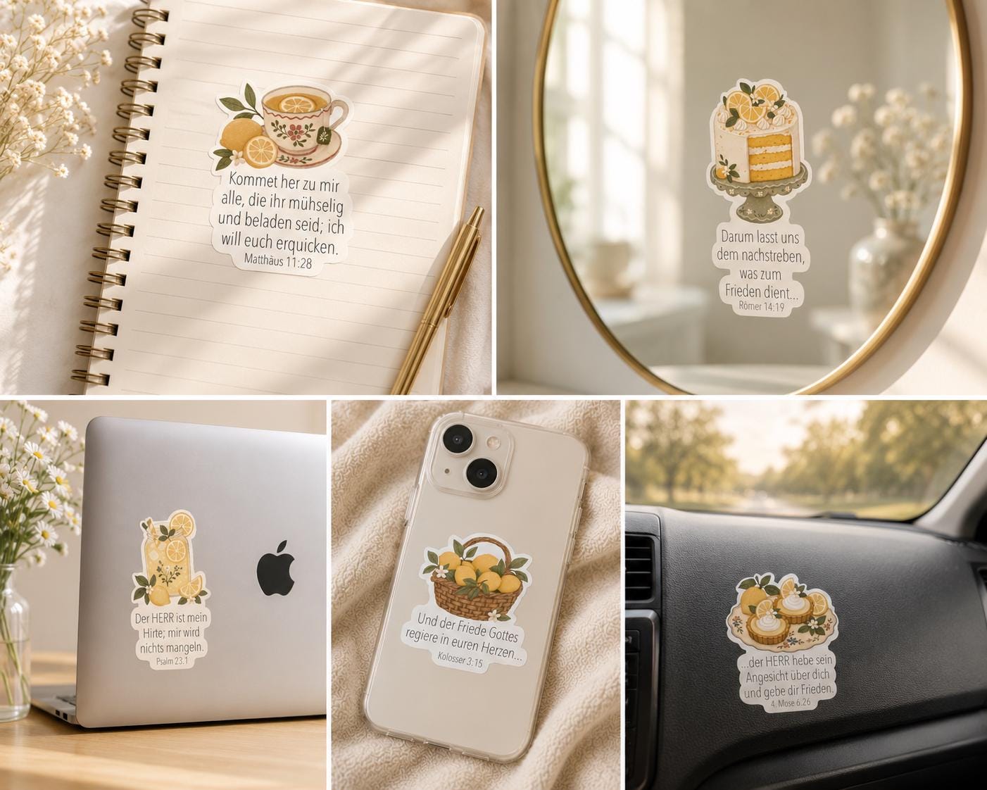 Die Frucht des Geistes Sticker Set „Friede“ Christlicher Stickerbogen mit Bibelvers Sticker christliche Geschenke deutsch Sticker