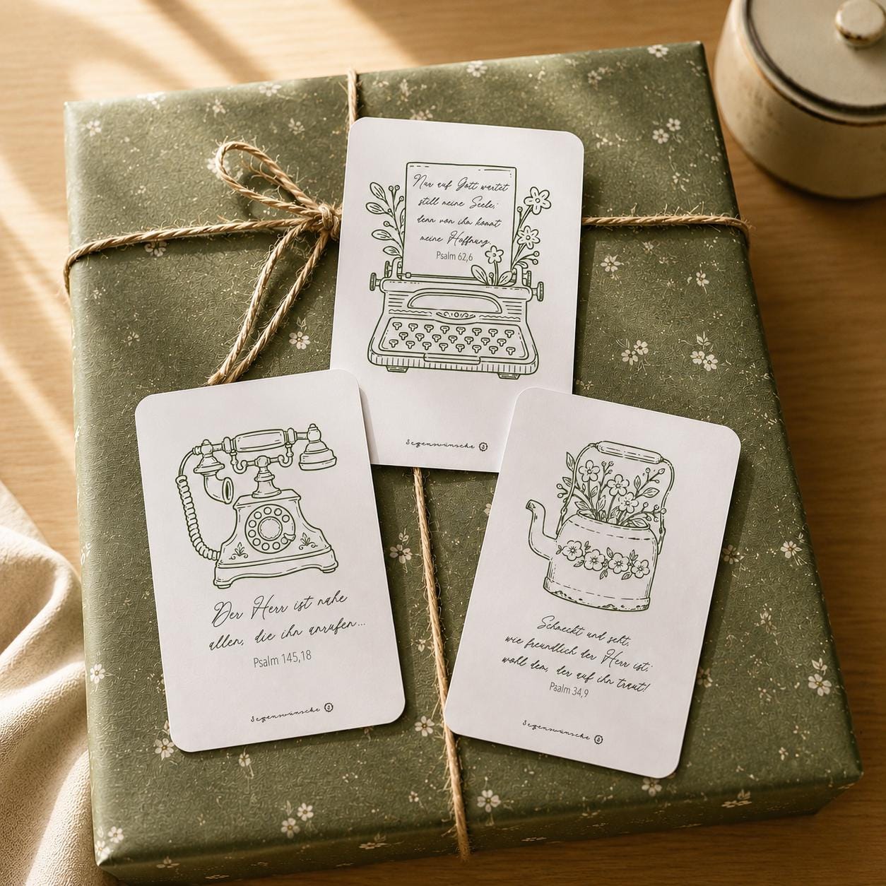 Postkarten Set „drei Psalmen“ Karten zum Geburtstag, Verlobung, Hochzeit, Taufe