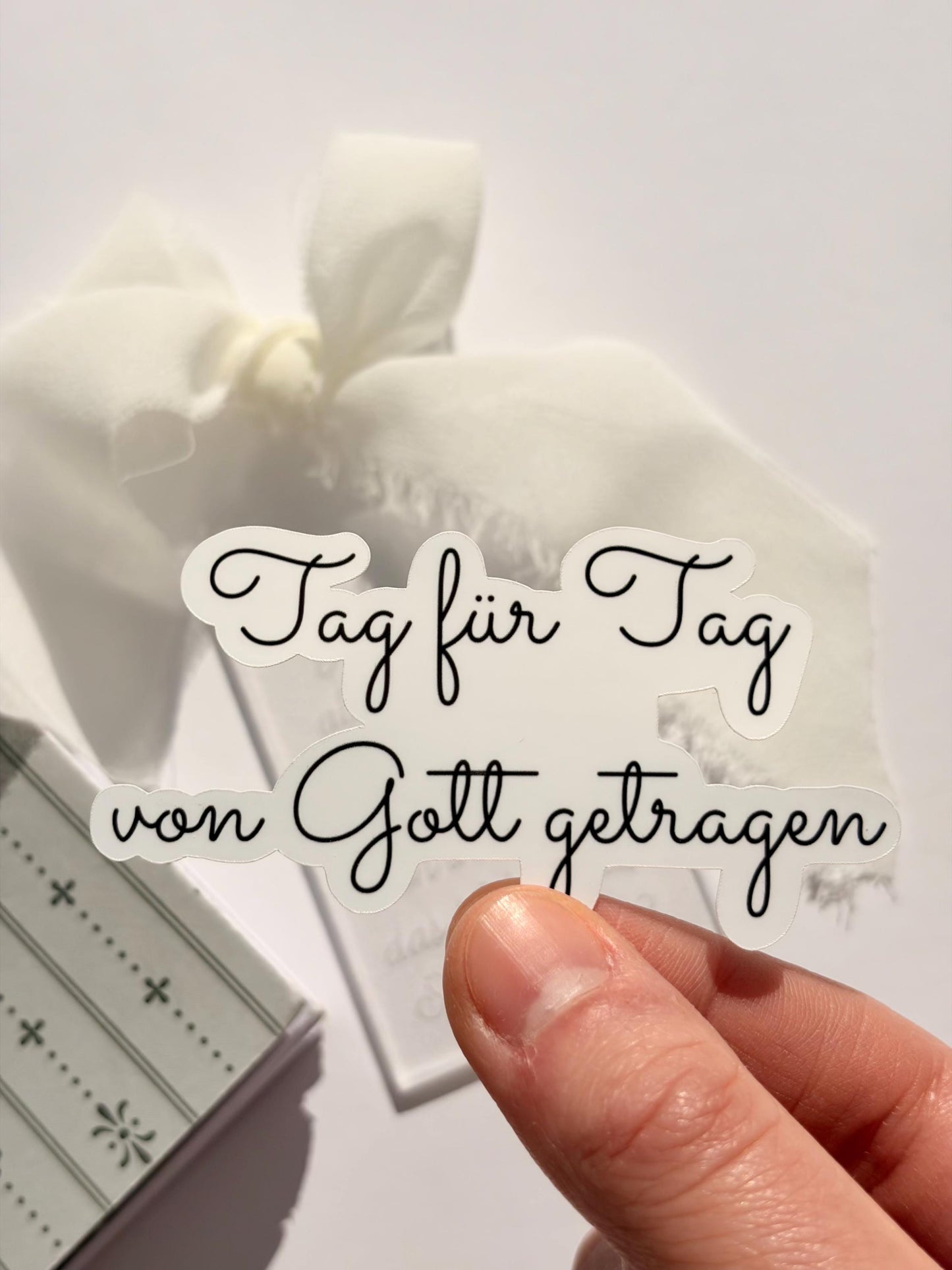 Sticker „Tag für Tag“ christliche Sticker Etiketten christlich Geschenk Verpacken bibelvers etiketten