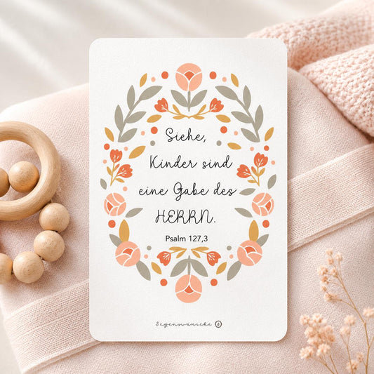 Baby Postkarte Psalm 127,3 Karte zur Geburt