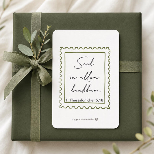 Postkarte 1. Thes. 5,18 Karte zum Geburtstag, Verlobung, Hochzeit, Taufe