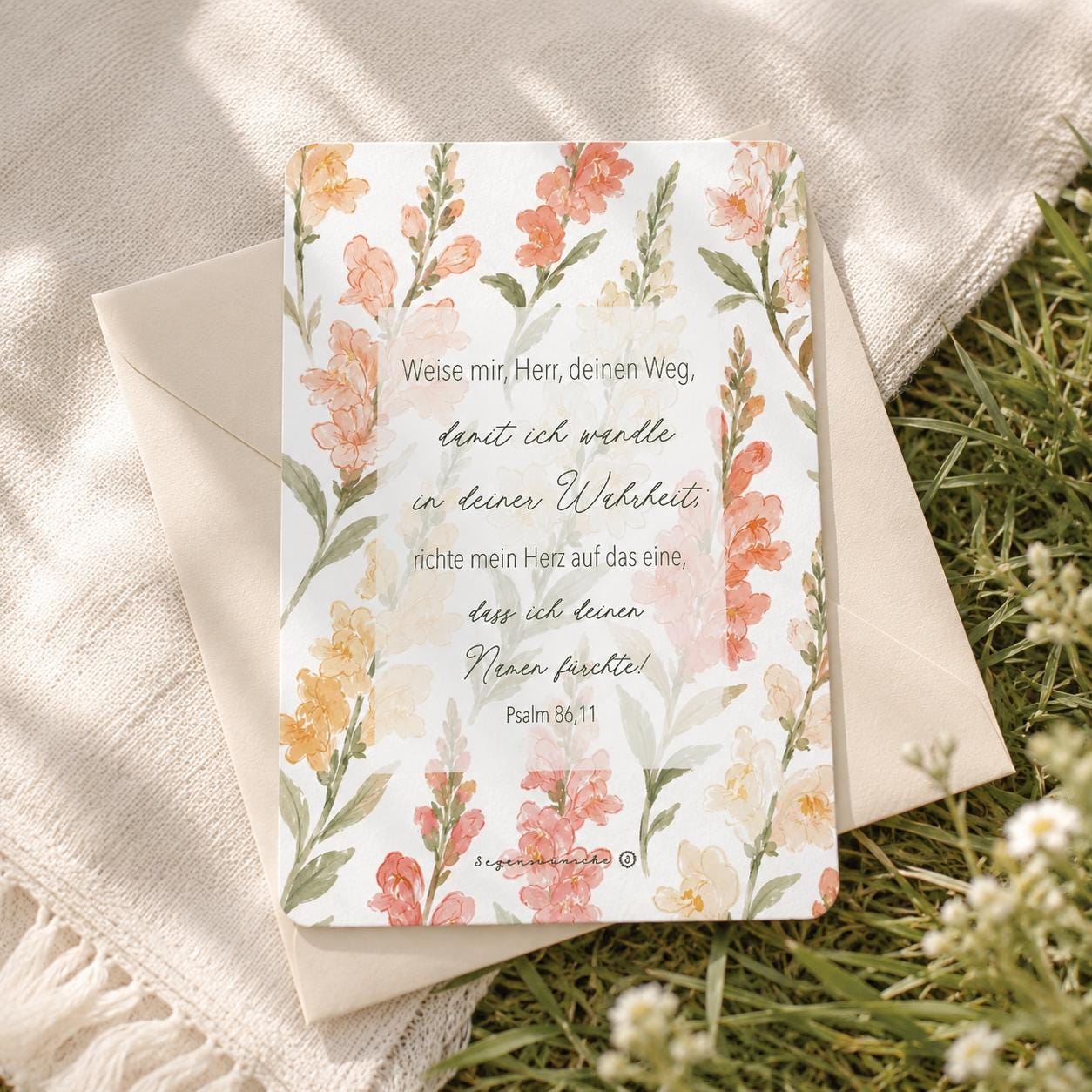 Postkarte Psalm 86,11 Karte zum Geburtstag, Verlobung, Hochzeit, Taufe