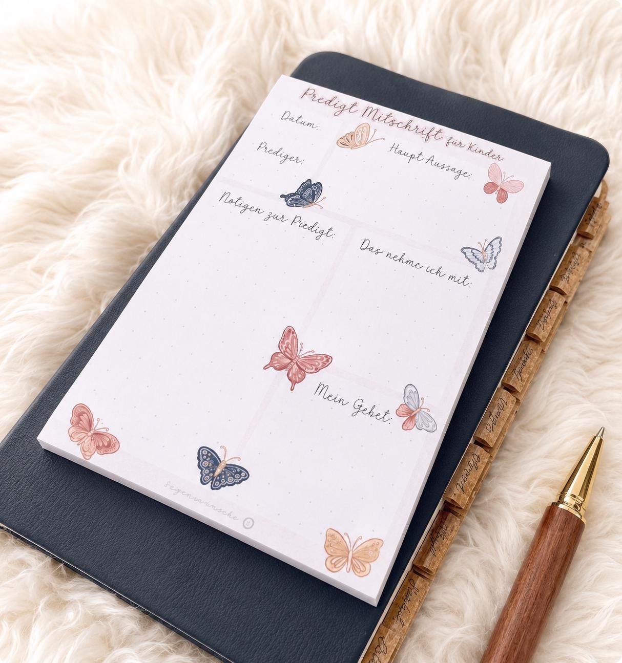 Notizblock A6 Predigt Mitschrift für Kinder Bibelarbeit Notizblock Stille Zeit Buch Christliches Notizbuch Christliches Geschenk 50 Seiten