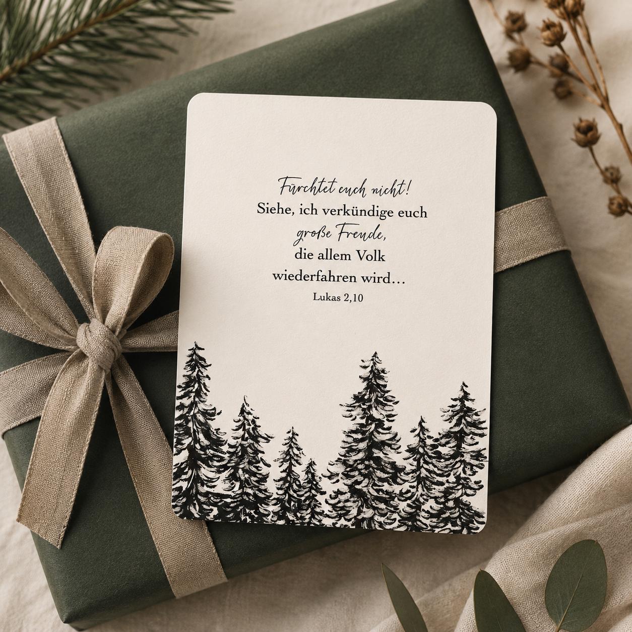 Postkarte Lukas 2,10, Karte zu Weihnachten