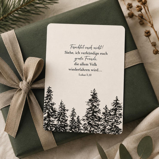 Postkarte Lukas 2,10, Karte zu Weihnachten