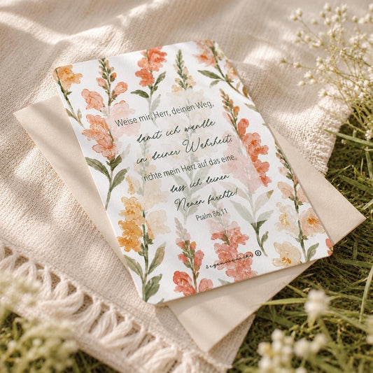 Postkarte Psalm 86,11 Karte zum Geburtstag, Verlobung, Hochzeit, Taufe